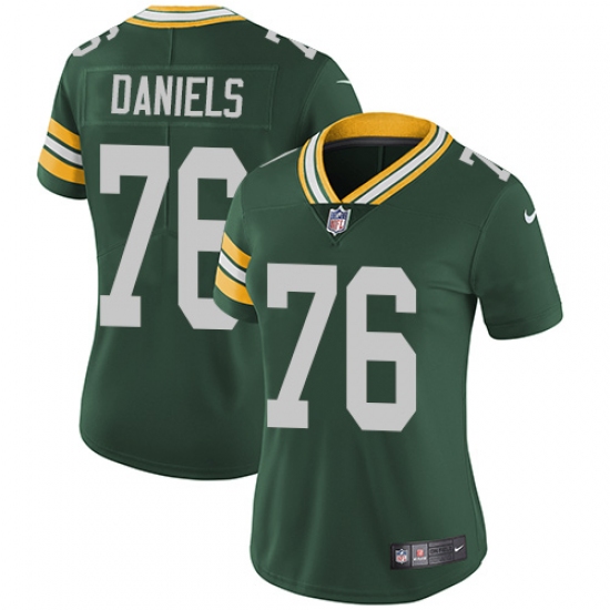 Women's Nike Green Bay Packers 76 Mike Daniels Green Team Color Vapor Untouchable Limited Player NFL Jersey