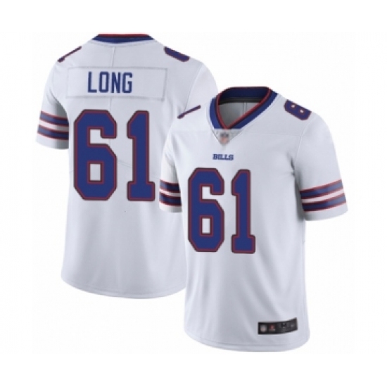Men's Buffalo Bills 61 Spencer Long White Vapor Untouchable Limited Player Football Jersey