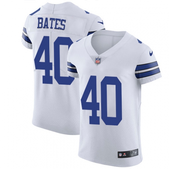 Men's Nike Dallas Cowboys 40 Bill Bates Elite White NFL Jersey