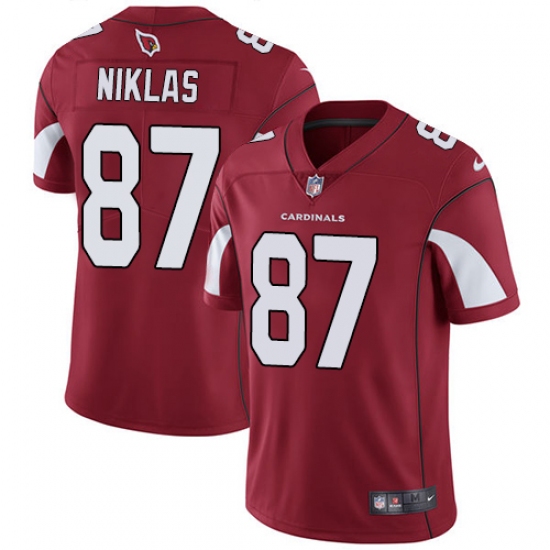 Youth Nike Arizona Cardinals 87 Troy Niklas Red Team Color Vapor Untouchable Limited Player NFL Jersey