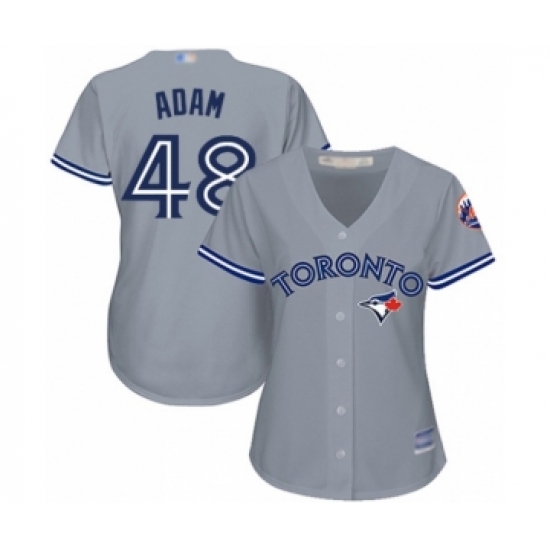 Women's Toronto Blue Jays 48 Jason Adam Authentic Grey Road Baseball Player Jersey