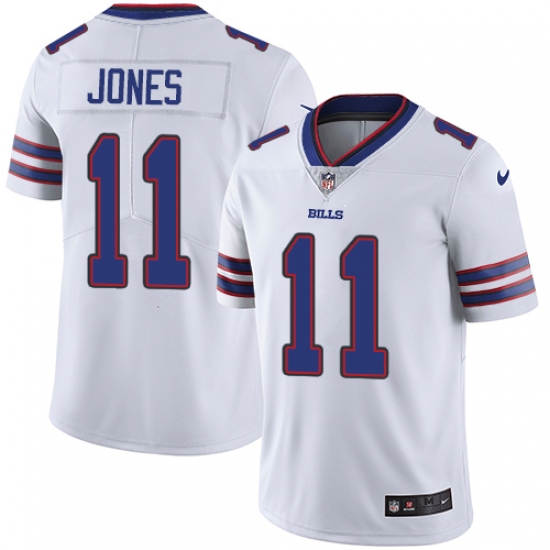 Men's Nike Buffalo Bills 11 Zay Jones White Vapor Untouchable Limited Player NFL Jersey
