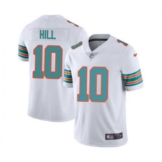 Men's Miami Dolphins 10 Tyreek Hill White Color Rush Limited Stitched Football Jersey
