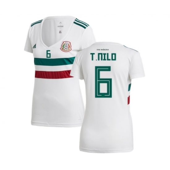 Women's Mexico 6 T.Nilo Away Soccer Country Jersey
