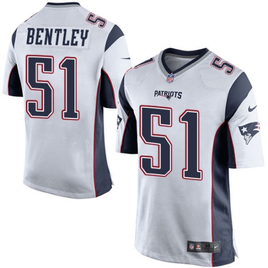 Men's Nike New England Patriots 51 Ja'Whaun Bentley Game White NFL Jersey