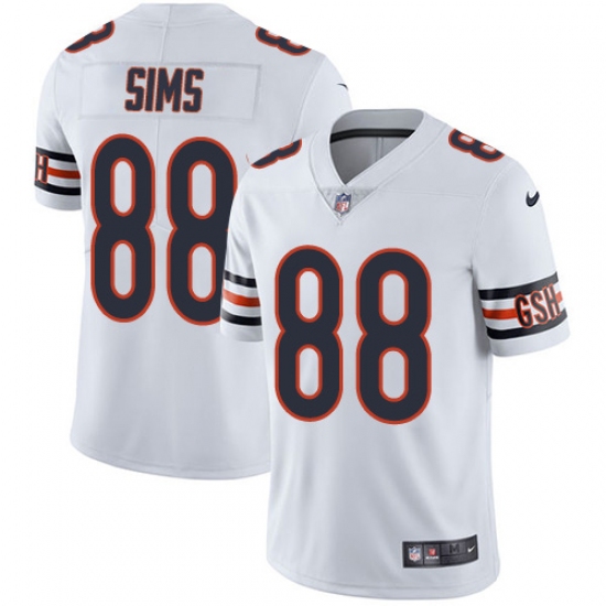 Men's Nike Chicago Bears 88 Dion Sims White Vapor Untouchable Limited Player NFL Jersey