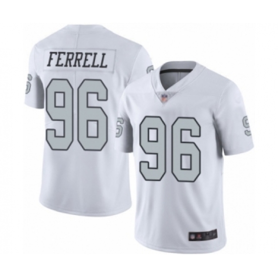 Men's Oakland Raiders 96 Clelin Ferrell Limited White Rush Vapor Untouchable Football Jersey