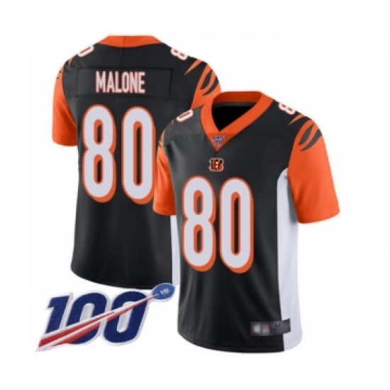 Men's Cincinnati Bengals 80 Josh Malone Black Team Color Vapor Untouchable Limited Player 100th Season Football Jersey