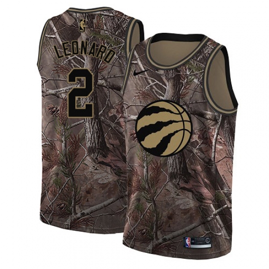 Men's Nike Toronto Raptors 2 Kawhi Leonard Swingman Camo Realtree Collection NBA Jersey
