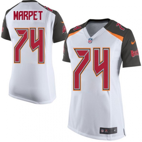 Women's Nike Tampa Bay Buccaneers 74 Ali Marpet Game White NFL Jersey