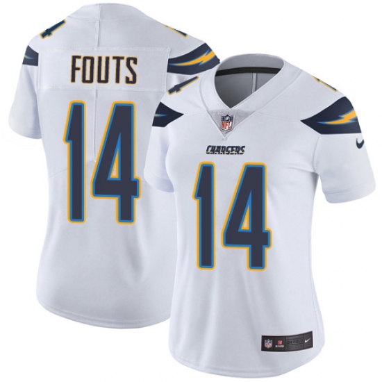 Women's Nike Los Angeles Chargers 14 Dan Fouts Elite White NFL Jersey