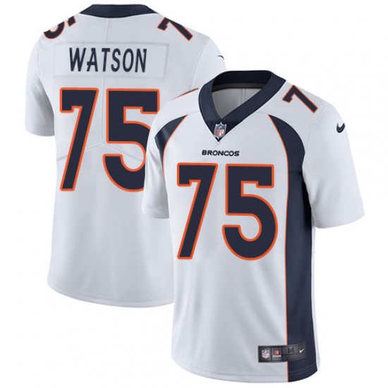 Youth Nike Denver Broncos 75 Menelik Watson White Vapor Untouchable Limited Player NFL Jersey