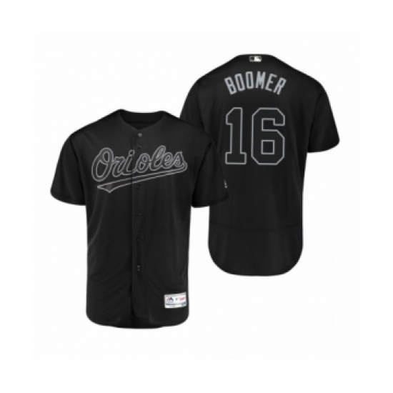 Men's Orioles Trey Mancini Boomer 16 Black 2019 Players Weekend Authentic Jersey