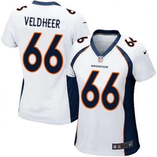 Women's Nike Denver Broncos 66 Jared Veldheer Game White NFL Jersey