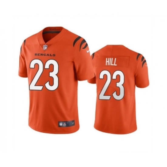 Men's Cincinnati Bengals 23 Daxton Hill Orange Vapor Untouchable Limited Stitched Jersey