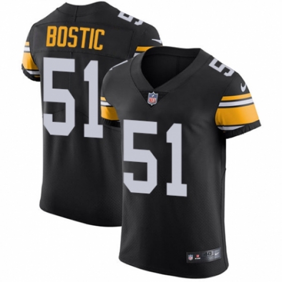 Men's Nike Pittsburgh Steelers 51 Jon Bostic Black Alternate Vapor Untouchable Elite Player NFL Jersey