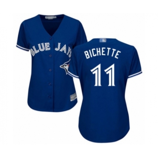 Women's Toronto Blue Jays 11 Bo Bichette Authentic Blue Alternate Baseball Player Jersey