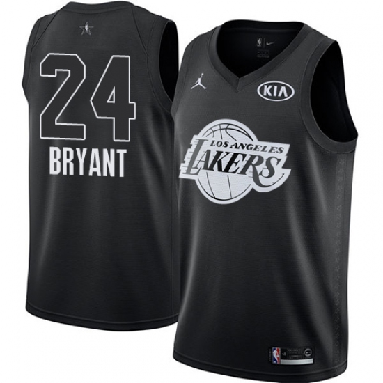 Youth Nike Los Angeles Lakers 24 Kobe Bryant Swingman Black 2018 All-Star Game NBA Jersey