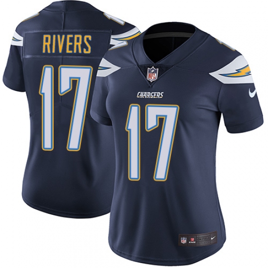 Women's Nike Los Angeles Chargers 17 Philip Rivers Elite Navy Blue Team Color NFL Jersey