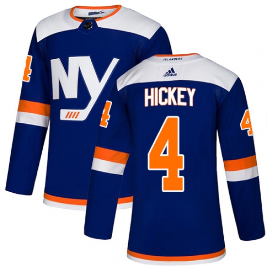 Men's Adidas New York Islanders 4 Thomas Hickey Premier Blue Alternate NHL Jersey