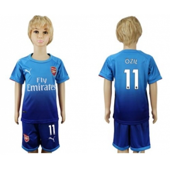 Arsenal 11 Ozil Away Kid Soccer Club Jersey