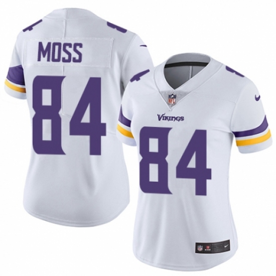 Women's Nike Minnesota Vikings 84 Randy Moss White Vapor Untouchable Limited Player NFL Jersey