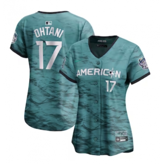 Women's American League 17 Shohei Ohtani Nike Teal 2023 MLB All-Star Game Limited Player Jersey
