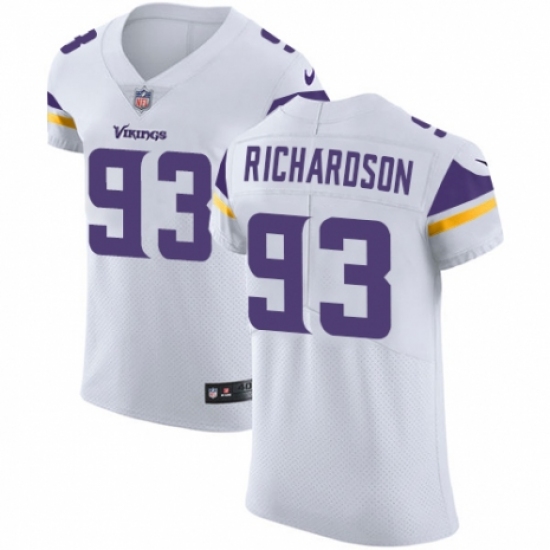 Men's Nike Minnesota Vikings 93 Sheldon Richardson White Vapor Untouchable Elite Player NFL Jersey