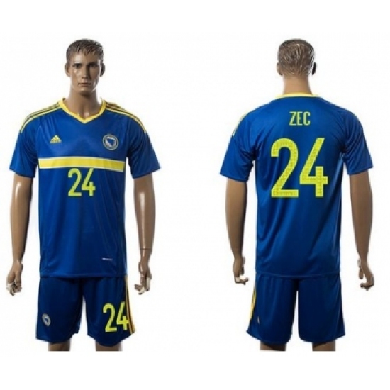 Bosnia Herzegovina 24 Zec Home Soccer Country Jersey