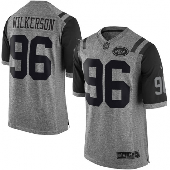 Men's Nike New York Jets 96 Muhammad Wilkerson Limited Gray Gridiron NFL Jersey
