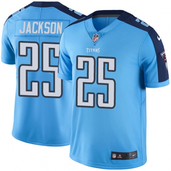Men's Nike Tennessee Titans 25 Adoree' Jackson Light Blue Team Color Vapor Untouchable Limited Player NFL Jersey