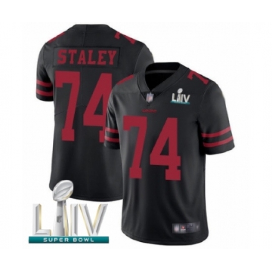 Youth San Francisco 49ers 74 Joe Staley Black Vapor Untouchable Limited Player Super Bowl LIV Bound Football Jersey