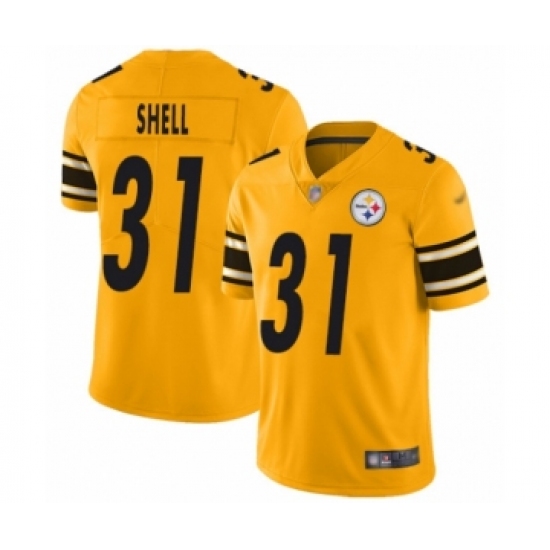 Men's Pittsburgh Steelers 31 Donnie Shell Limited Gold Inverted Legend Football Jersey