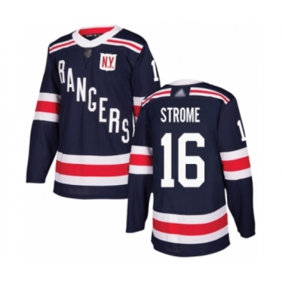 Men's New York Rangers 16 Ryan Strome Authentic Navy Blue 2018 Winter Classic Hockey Jersey