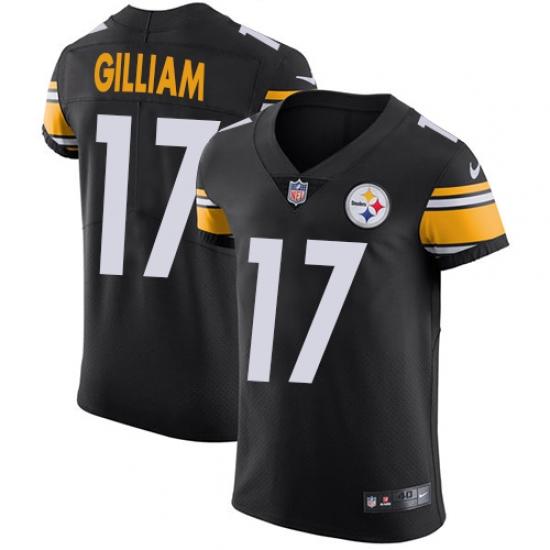 Men's Nike Pittsburgh Steelers 17 Joe Gilliam Black Team Color Vapor Untouchable Elite Player NFL Jersey