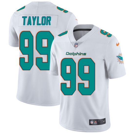 Youth Nike Miami Dolphins 99 Jason Taylor White Vapor Untouchable Limited Player NFL Jersey