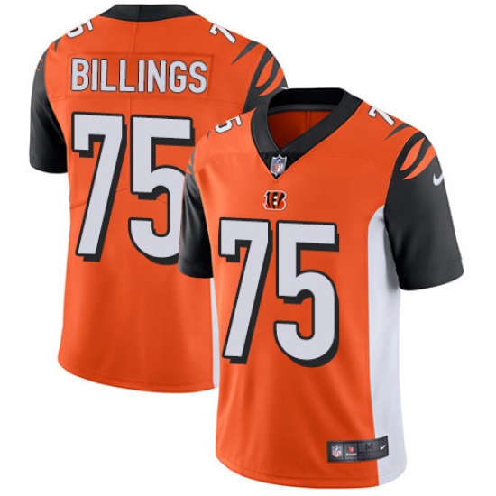 Youth Nike Cincinnati Bengals 75 Andrew Billings Vapor Untouchable Limited Orange Alternate NFL Jersey