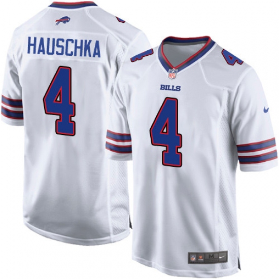 Men's Nike Buffalo Bills 4 Stephen Hauschka Game White NFL Jersey