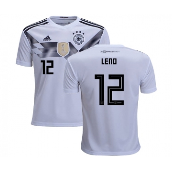 Germany 12 Leno White Home Kid Soccer Country Jersey