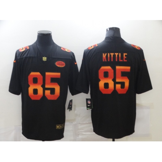 Men's San Francisco 49ers 85 George Kittle Black colorful Nike Limited Jersey