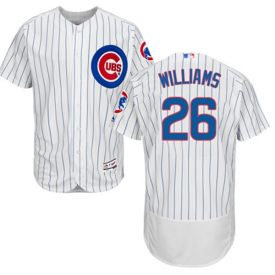 Men's Majestic Chicago Cubs 26 Billy Williams White Home Flex Base Authentic Collection MLB Jersey