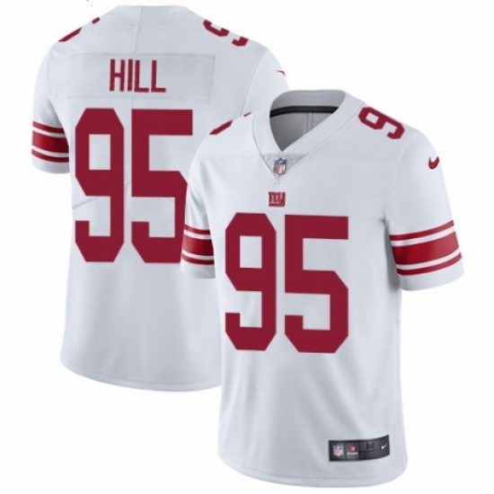 Youth Nike New York Giants 95 B.J. Hill White Vapor Untouchable Limited Player NFL Jersey