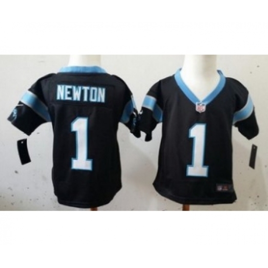 Nike Carolina Panthers 1 Cam Newton Black Toddlers Jersey
