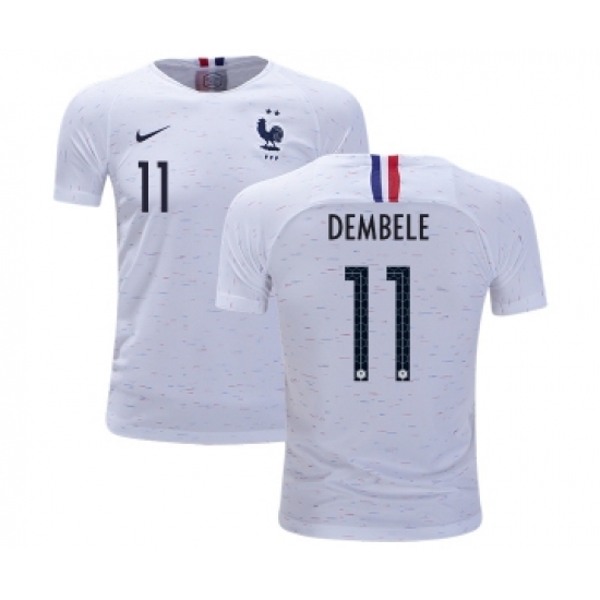 France 11 Dembele Away Kid Soccer Country Jersey