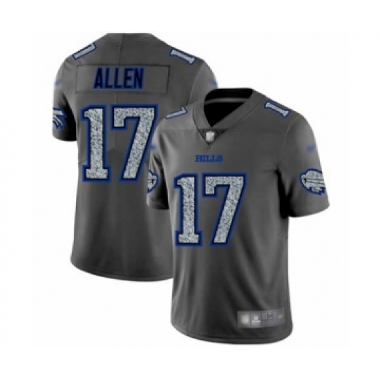 Men's Buffalo Bills 17 Josh Allen Limited Gray Static Fashion Football Jersey