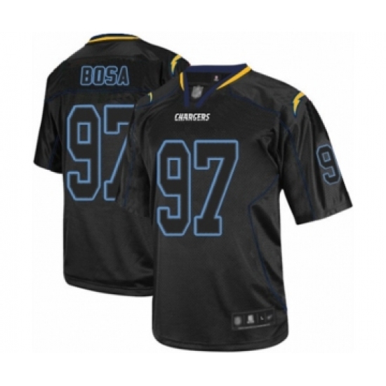Men's Los Angeles Chargers 97 Joey Bosa Elite Lights Out Black Football Jersey
