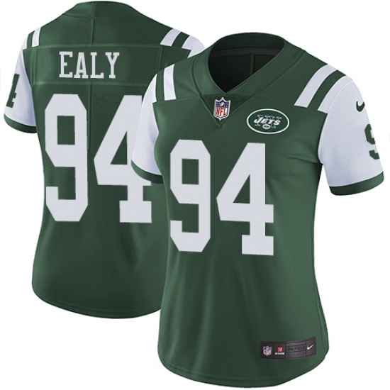 Women's Nike New York Jets 94 Kony Ealy Green Team Color Vapor Untouchable Limited Player NFL Jersey