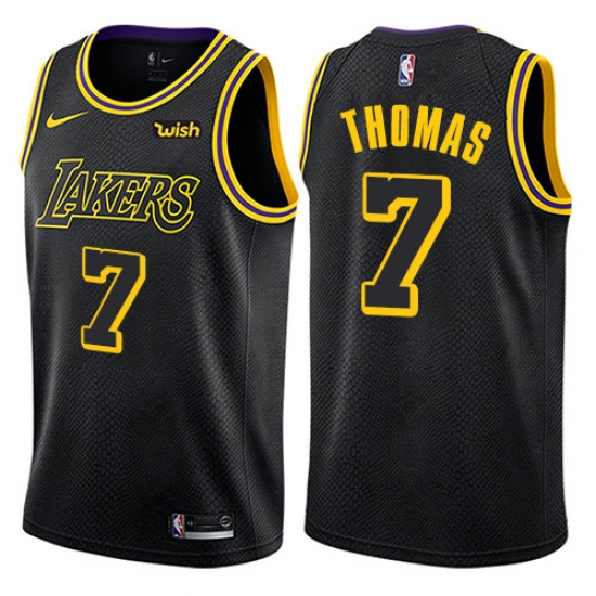 Women's Nike Los Angeles Lakers 7 Isaiah Thomas Swingman Black NBA Jersey - City Edition