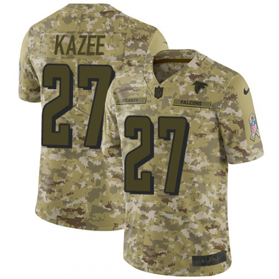 Youth Nike Atlanta Falcons 27 Damontae Kazee Limited Camo 2018 Salute to Service NFL Jersey