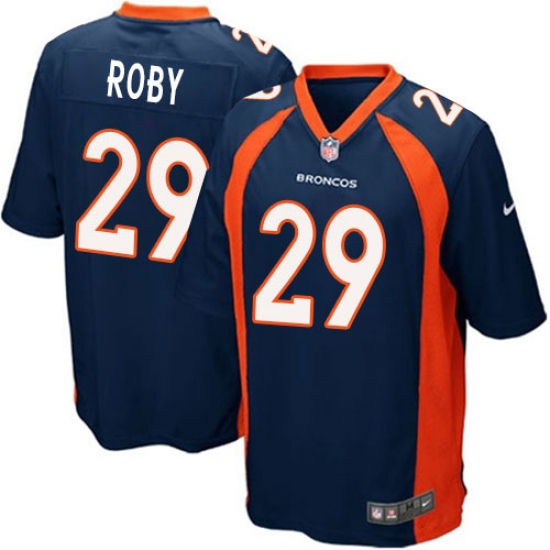 Men's Nike Denver Broncos 29 Bradley Roby Game Navy Blue Alternate NFL Jersey